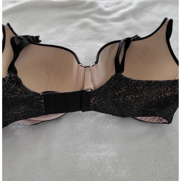 Body by Victoria's Secret Perfect Shape Bra Women's Size 34D Black Lace Padded - Picture 3 of 7